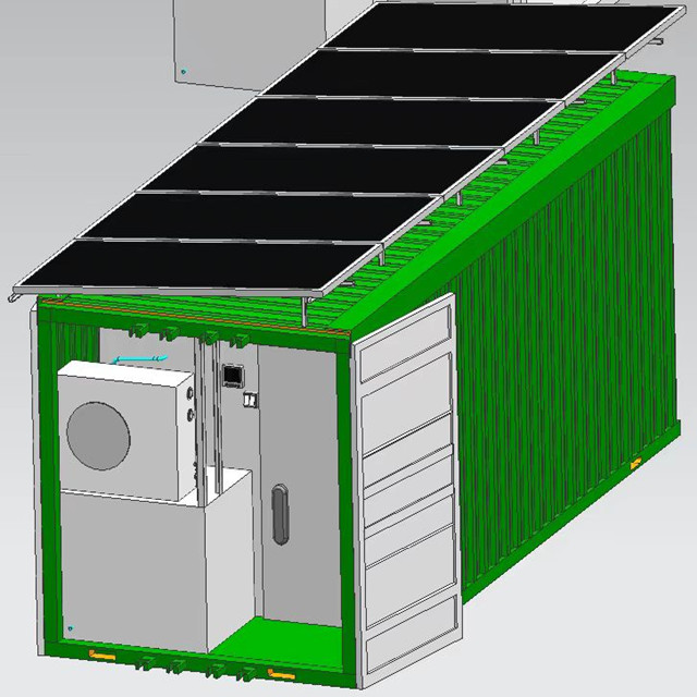 Cámara frigorífica con energía solar de contenedores